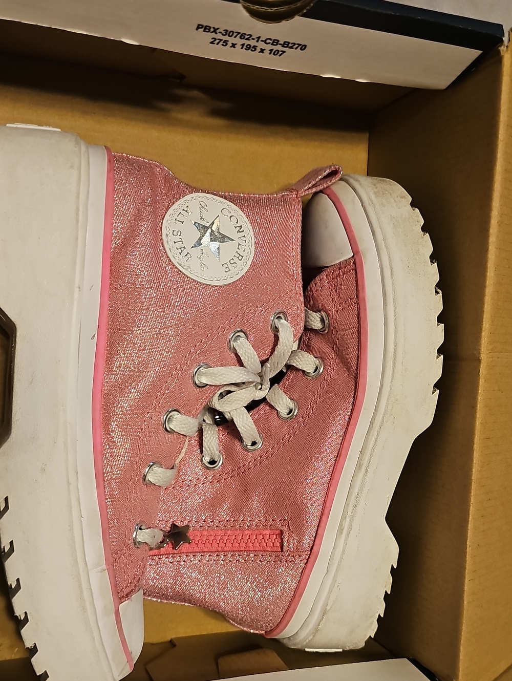 Converse Pink Glitter Platform High-Top Sneaker